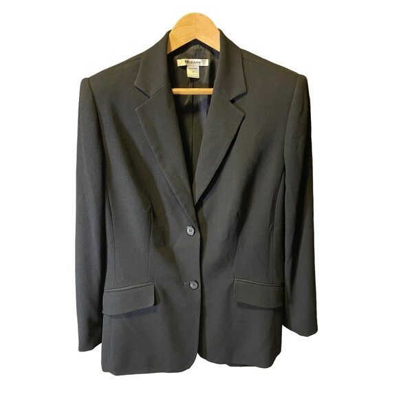 Nygard Black Two Button Long Blazer Jacket Sz 16 - Picture 1 of 10